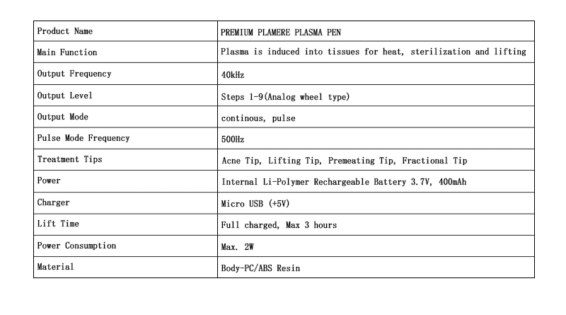 Plamere New Upgrade 2020 Korea 5 in 1 Plaxpot Plamere Pen Fibroblast Plasma Pen for Skin Tightening Eye Lifting