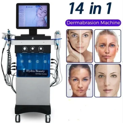 2023 최고 판매 14 in 1 Hydra Diamond Dermabrasionsmaschine Hydra 산소 얼굴 청소 Microneedle RF 미용 장비